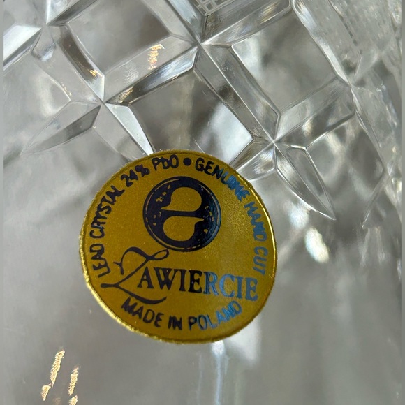 Zawiercie Lead Crystal Clear Bell Genuine Hand Cut - Picture 6 of 6